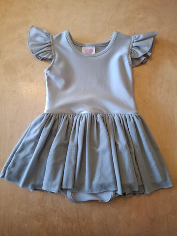 Grey Luxe Frill Tutu Dress