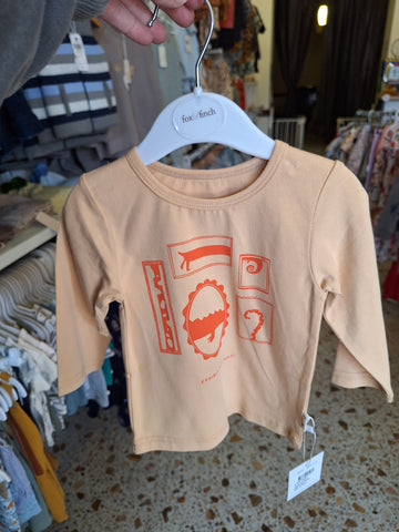 Exhibit A Long Sleeve Tee- peach AW22