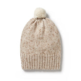 Almond Fleck Knitted Hat- Almond Fleck AW24