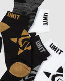 UNIT Vital Youth Bamboo Lo-Lux Socks - 5 Pack Multi