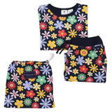 Cotton PJs Flower Print Navy SS24