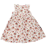 Floral Dress with Frill White SS24