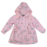 Butterfly Colour Change Terry Towelling Lined Raincoat Fairytale Pink AW24