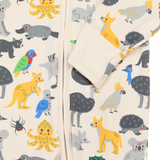 Australian Animal Zip Onesie Beige AW25