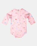 Swim Baby Onesie Long Sleeve Classic- Coral SS24