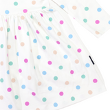 Polkadot cotton Dress- Cream AW25