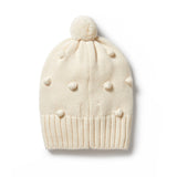 Ecru Knitted Bauble Hat AW24