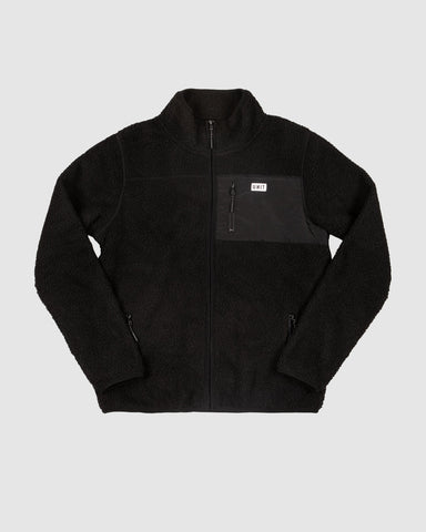 District Youth Half Pile Fleece Jacket- Black AW25