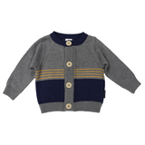 Colour Block Cardigan Navy SS24