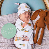 Farm Organic Jersey Wrap & Beanie Set