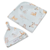 Kittens Organic Jersey Wrap & Beanie Set