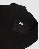 District Kids Half Pile Fleece Jackets- Black AW25