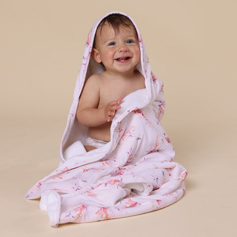 Coral Organic Hooded Baby Towel SS24