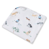Dog Park Organic Jersey Wrap & Beanie Set