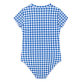 Gingham Paddlesuit- Blue Lottie AW25
