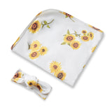 Sunflower Organic Jersey Wrap & Topknot Set SS24