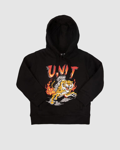 Blitz Kids Fleece Hoodie- Black AW25