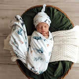 Ocean Organic Jersey Wrap & Beanie Set SS24