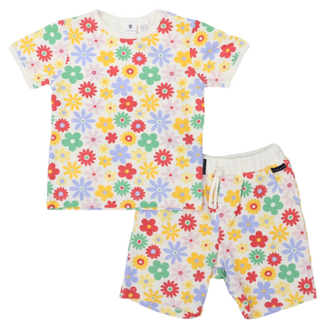 Cotton PJs Flower Print Cloud SS24