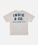 The Camino Tee- Grey Marle/navy SS24