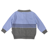 Colour Block Cardigan Blue SS24