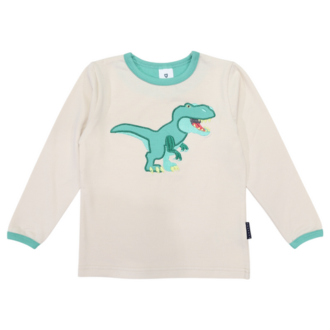 T-REX Applique Tee- Beige AW25