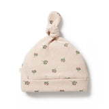 Emily Floral Organic Waffle Knot Hat AW24