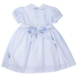 Hand Smocked Frill Dress Blue SS24