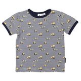 Cotton PJs Trucks and Diggers Print Navy SS24