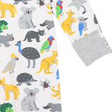 Australian Animal Zip Onesi- Grey AW25