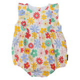 Flower Print  Woven Frill Sunsuit Cloud SS24