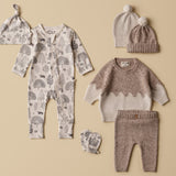 Woodland Organic Zipsuit with feet AW24