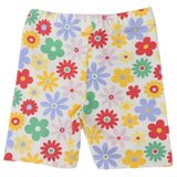 Flower Print Cotton Bike Shorts Cloud SS24