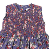 Hand Smocked Floral Dress Mauve SS24