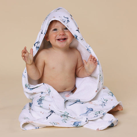 Ocean Organic Hooded Baby Towel SS24