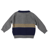 Colour Block Cardigan Navy SS24