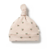 Emily Floral Organic Waffle Knot Hat AW24