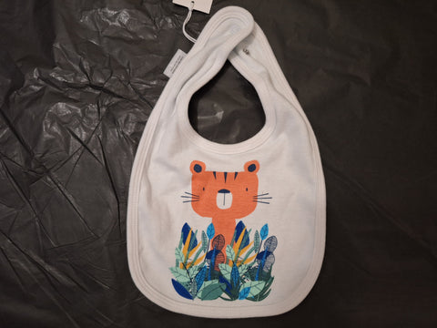 Jungle Cat Basic bib- pink