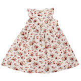 Floral Dress with Frill White SS24