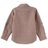 Oliver L/S Button Shirt - Choc Gingham AW25