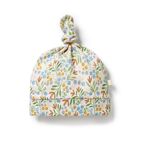 Tinker Floral Organic Knot Hat AW24