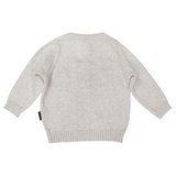 Trucks and Diggers Embroidered Knit Sweater- Blue SS24