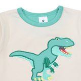 T-REX Applique Tee- Beige AW25