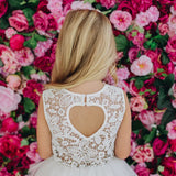 Tara Heart Back Dress- Ivory