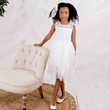 Tara Heart Back Dress- Ivory