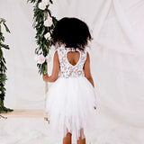 Tara Heart Back Dress- Ivory