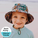 Boys Kids Beach Hat Bucket UPF50+ Surfboard Print