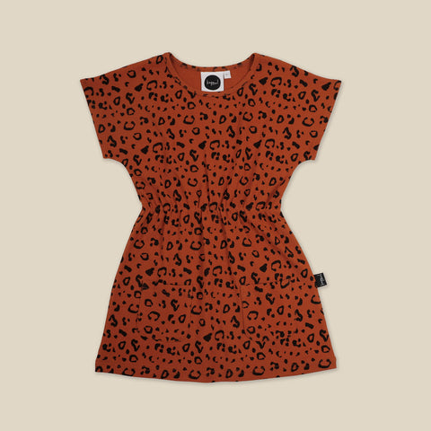 Rust Cheetah Pocket Dress