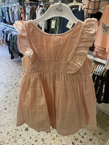 Isla Lurex Stripe Dress- Pink Stripe