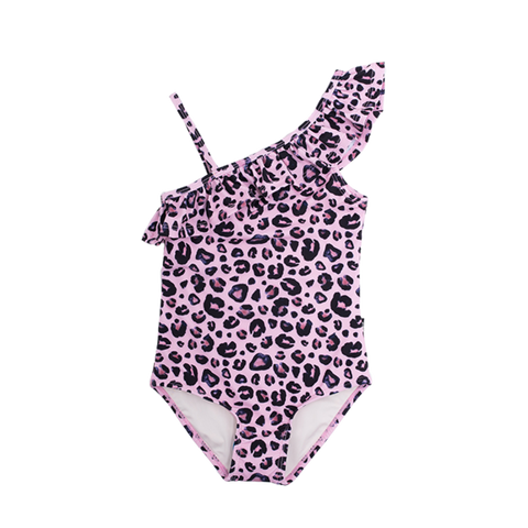 Pink Leopard Asymmetrical one piece